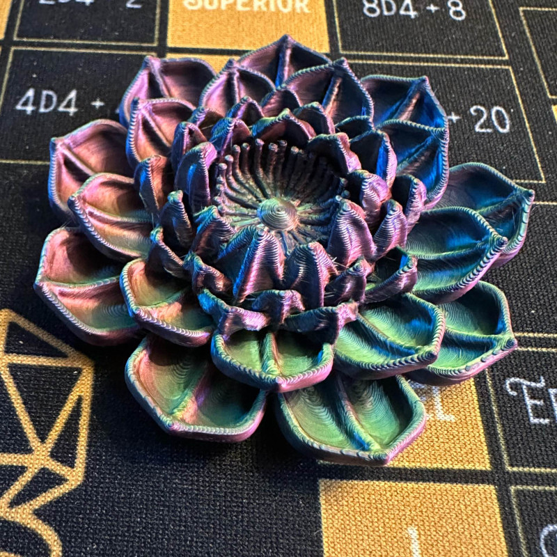 Detaylı Lotus Çiçeği 3D Baskı Dekorasyon Modeli Detaylı Lotus Çiçeği 3D Baskı Dekorasyon Modeli