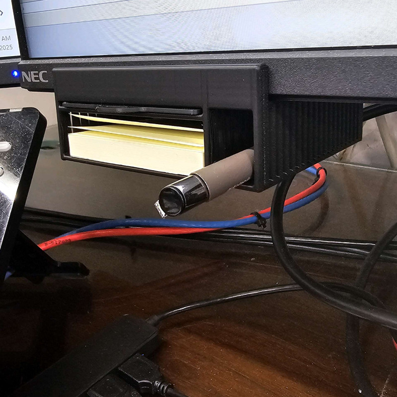Monitör Altı Yapışkan Not ve Kalem Tutucu - Şablonlu 3D Baskı