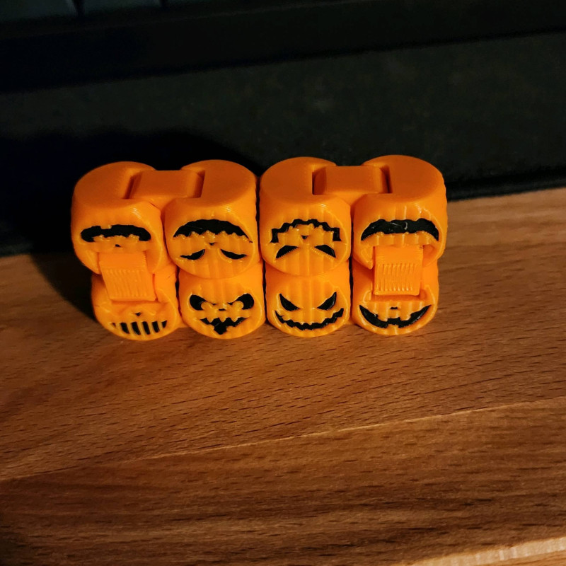 Cadılar Bayramı Jack-o-lantern Fidget Küpü - 3D Baskı Oyuncak