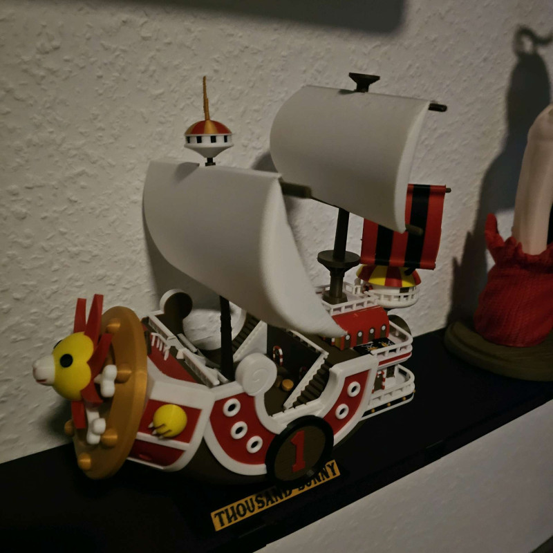 One Piece Thousand Sunny 3D Baskı Gemi Modeli - Bambu Lab Uyumlu
