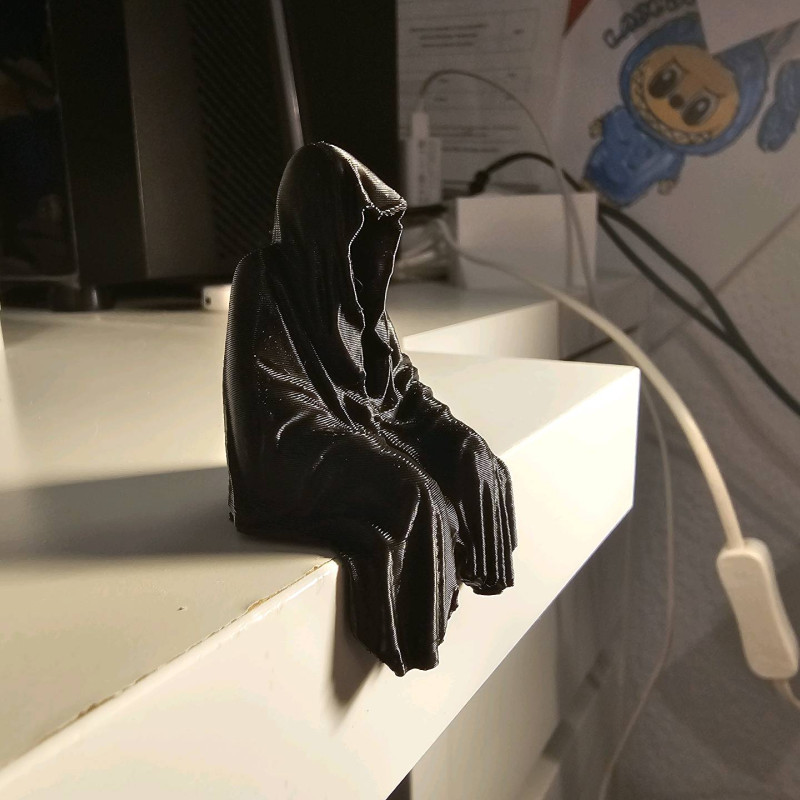 Korkunç Azrafil Raf Süsü 3D Baskı Heykel - Dekoratif Sanat Eseri