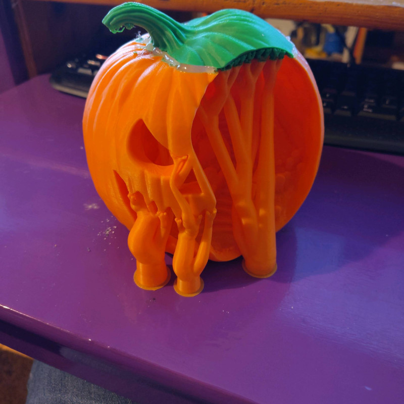 Balkabağı Mezarlık Sahnesi 3D Baskı Dekor - Cadılar Bayramı Balkabağı Mezarlık Sahnesi 3D Baskı Dekor - Cadılar Bayramı