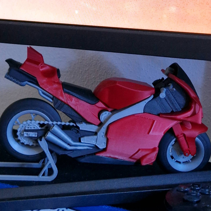 MotoGP Ducati 3D Baskılı Yarış Motoru Modeli - PLA Koleksiyon