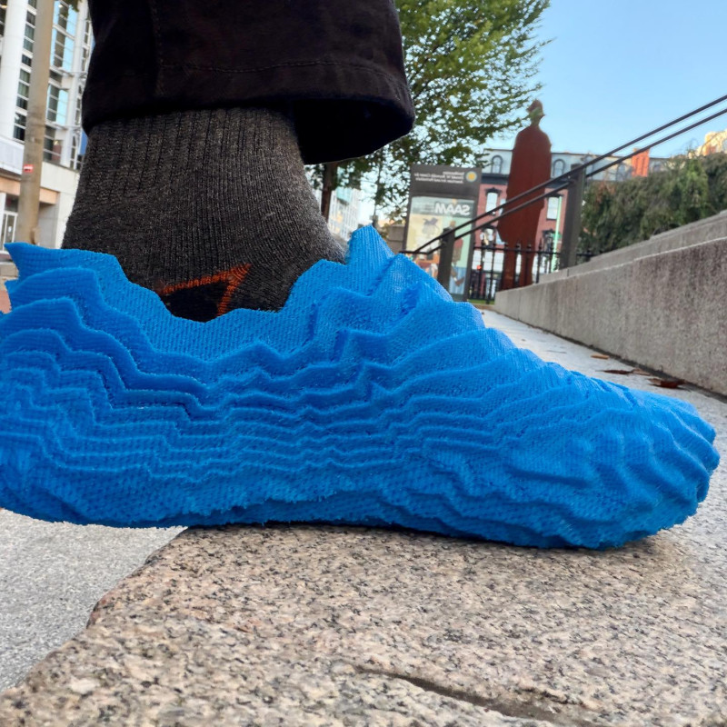 Dalga Formlu 3D Baskı Ayakkabı - Origami Tasarım