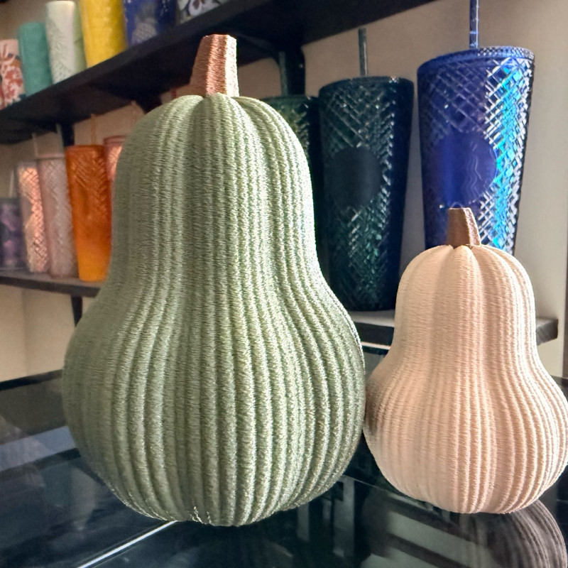 Modern Balkabağı Dekorasyon - 3D Baskılı Minimalist Ev Süsü