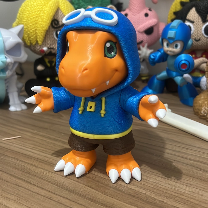 3D Baskı Digimon Agumon Modeli - Montajlı Koleksiyon Figürü 3D Baskı Digimon Agumon Modeli - Montajlı Koleksiyon Figürü