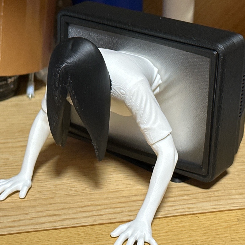 The Ring Samara TV Diorama 3D Baskı Korku Figürü