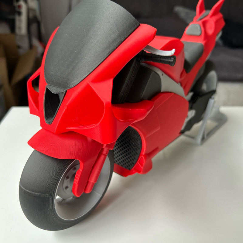 MotoGP Ducati 3D Baskılı Yarış Motoru Modeli - PLA Koleksiyon