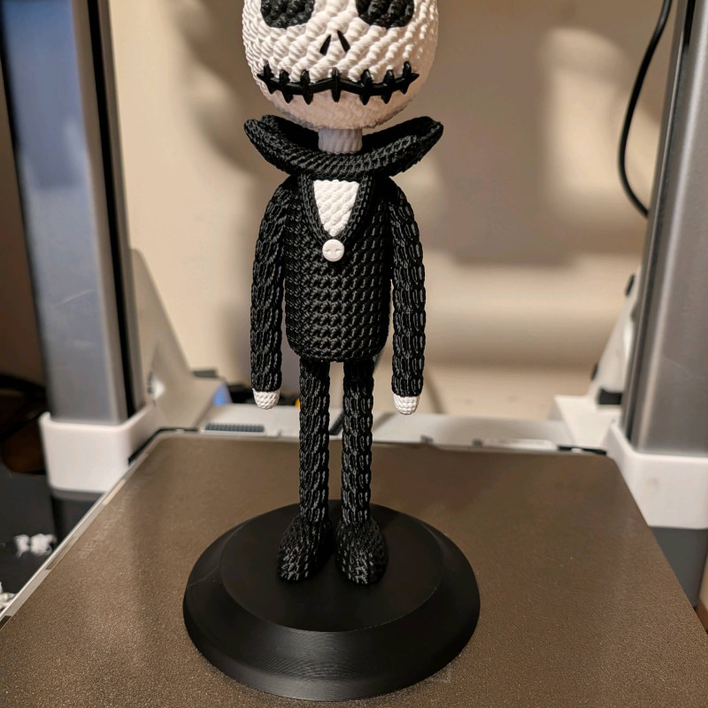 3D Baskı Jack Skellington Maketi - Özel Tasarım, PLA Malzeme 3D Baskı Jack Skellington Maketi - Özel Tasarım, PLA Malzeme