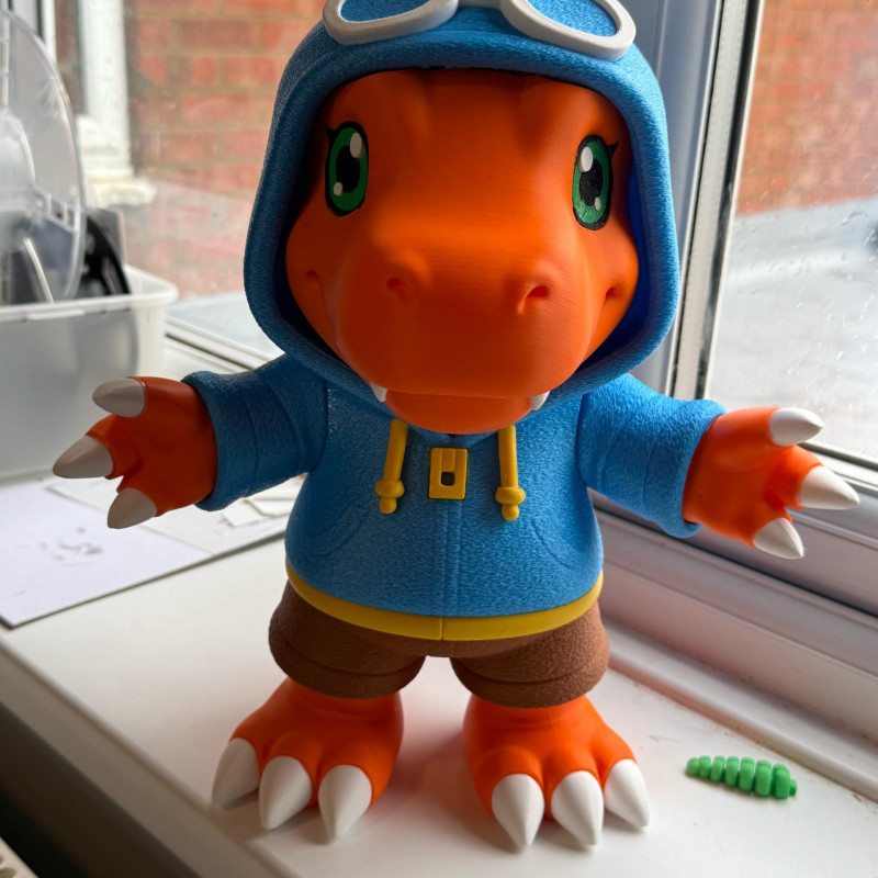 3D Baskı Digimon Agumon Modeli - Montajlı Koleksiyon Figürü 3D Baskı Digimon Agumon Modeli - Montajlı Koleksiyon Figürü