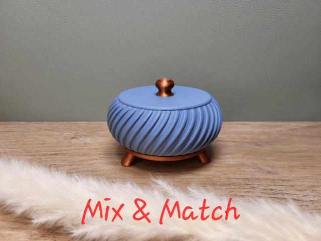 Yaprak Desenli Yığınlanabilir Takı Kutusu - 3D Baskı