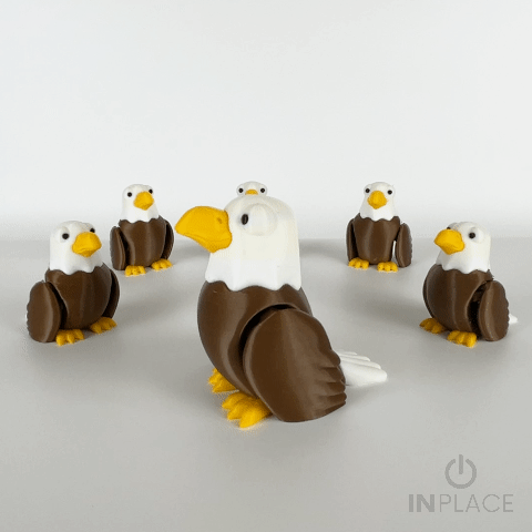 Sevimli Kartal Hareketli 3D Baskı Modeli - Dekor ve Hobi