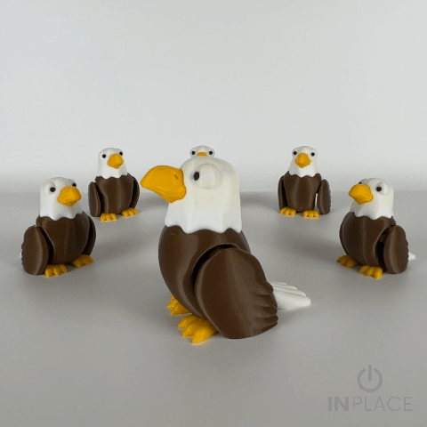 Sevimli Kartal Hareketli 3D Baskı Modeli - Dekor ve Hobi