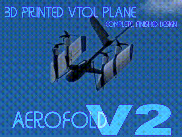 AeroFold V2 Katlanır VTOL RC Uçak - 3D Baskı Modeli