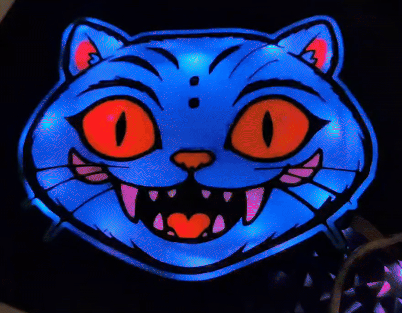 K-Pop Mavi Kaplan LED Işık Kutusu - Derpy Tasarım 3D Baskı