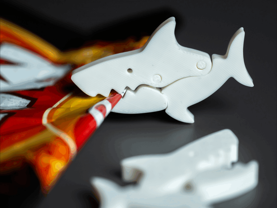 Kilitli Köpekbalığı Torba Klipsi - 3D Baskı Ev Aksesuarı