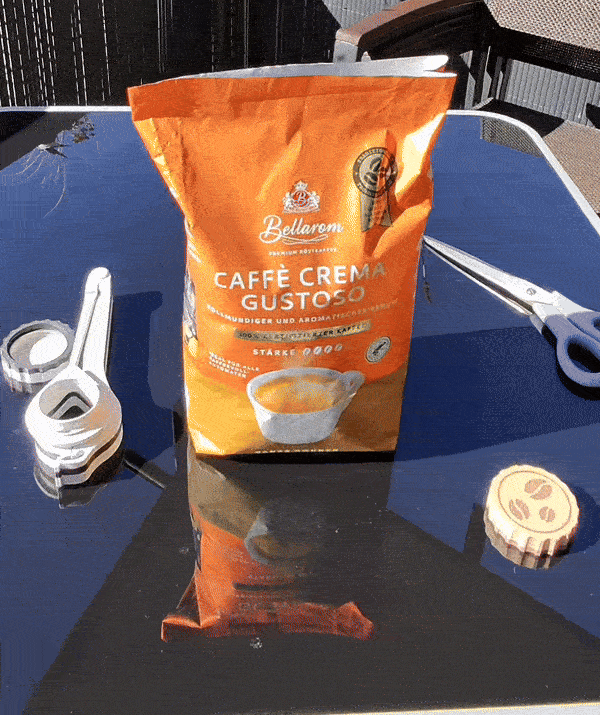 Vidalı Kapaklı Kahve Poşeti Klipsi - 3D Baskı Dayanıklı Ev Aksesuarı