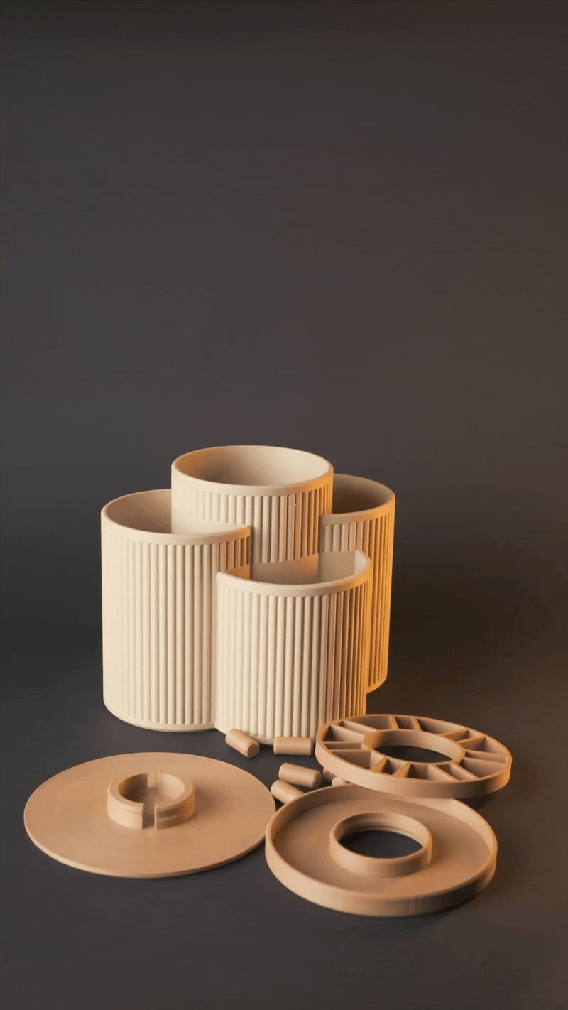 Dönen Masaüstü Organizatör - 3D Baskı Kalemlik ve Aksesuar Düzenleyici