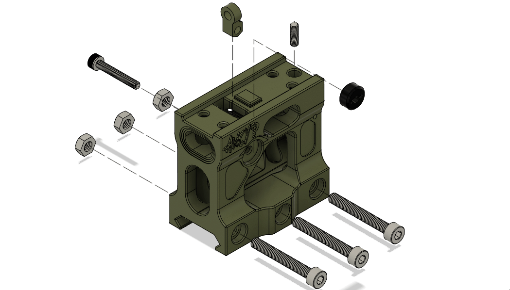 Picatinny DripLyft Yükseltici - 3D Baskı Tüfek Aksesuarı