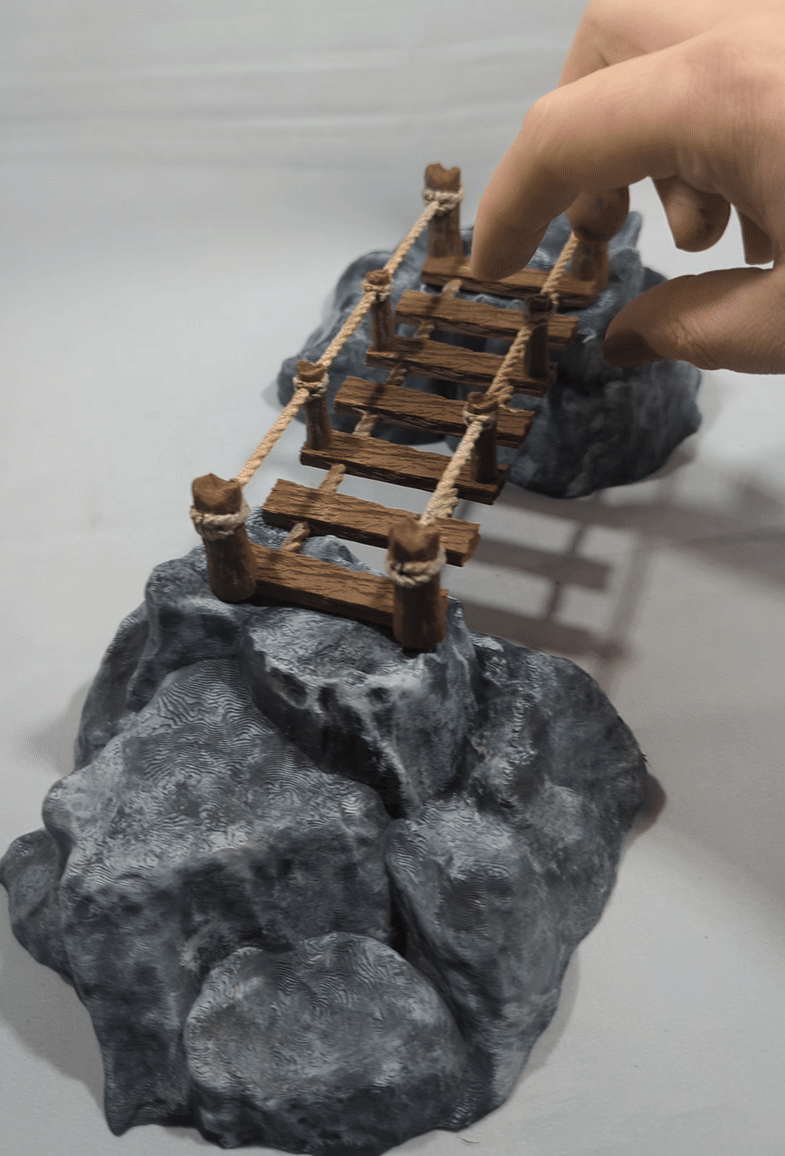 Desteksiz Kaya Uçurum DND Senaryo Modeli - 3D Baskılı Rol Yapma Oyunu Aksesuarı