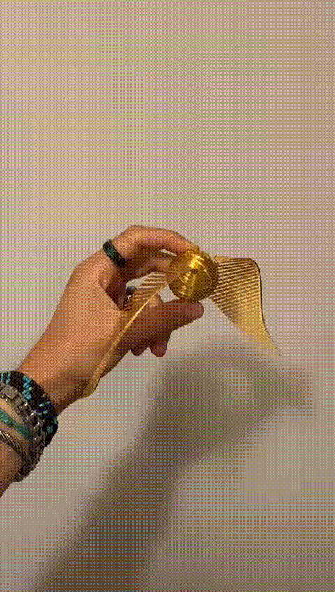 Esnek Kanatlı Altın Snitch 3D Baskı Modeli - Harry Potter Aksesuar