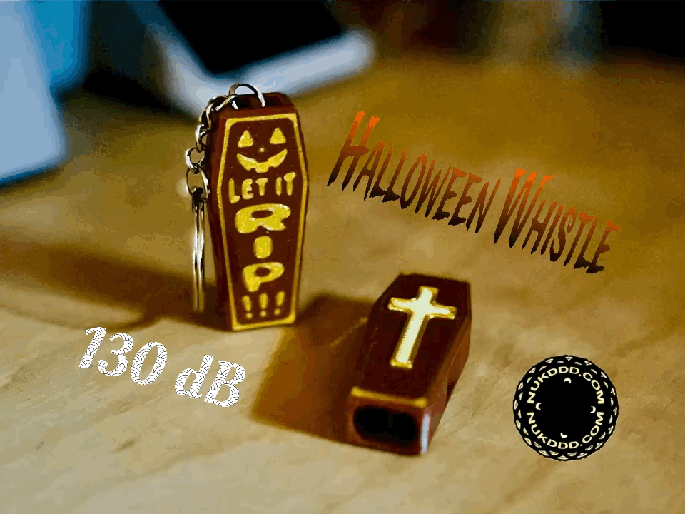 Cadılar Bayramı Tabut Düdüğü - 137 dB Yüksek Sesli 3D Baskı Oyuncak