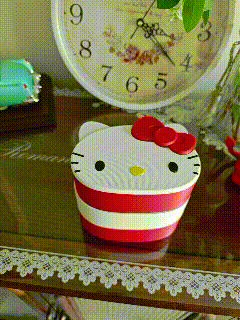 Hello Kitty Döner Çok Katlı Mücevher Kutusu - 3D Baskılı Masüstü Saklama Kutusu