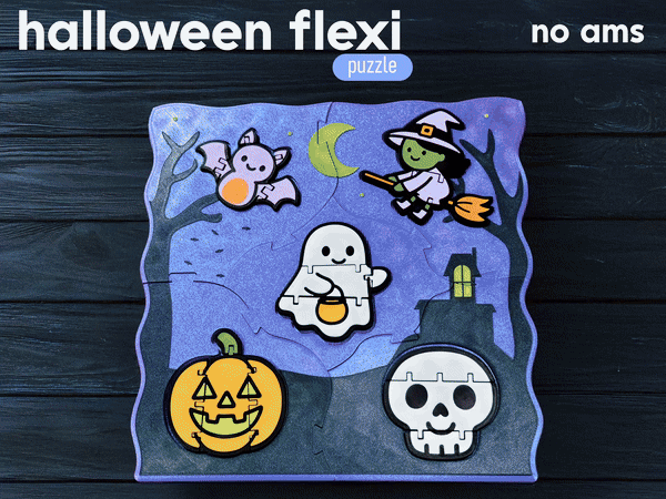 Halloween Esnek Eşleştirme Bulmacası - 3D Baskılı Puzzle