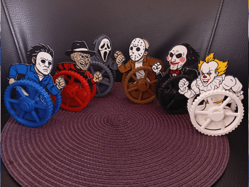 Halloween Film Karakterleri Denge Oyuncakları Seti - 3D Baskı