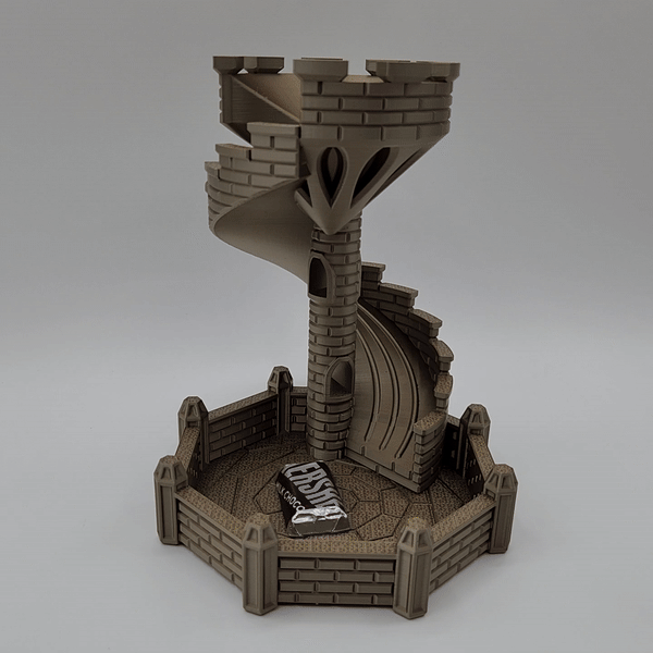 3D Baskı Kale Kulesi Şeker Kaydırağı - Desteksiz Baskı