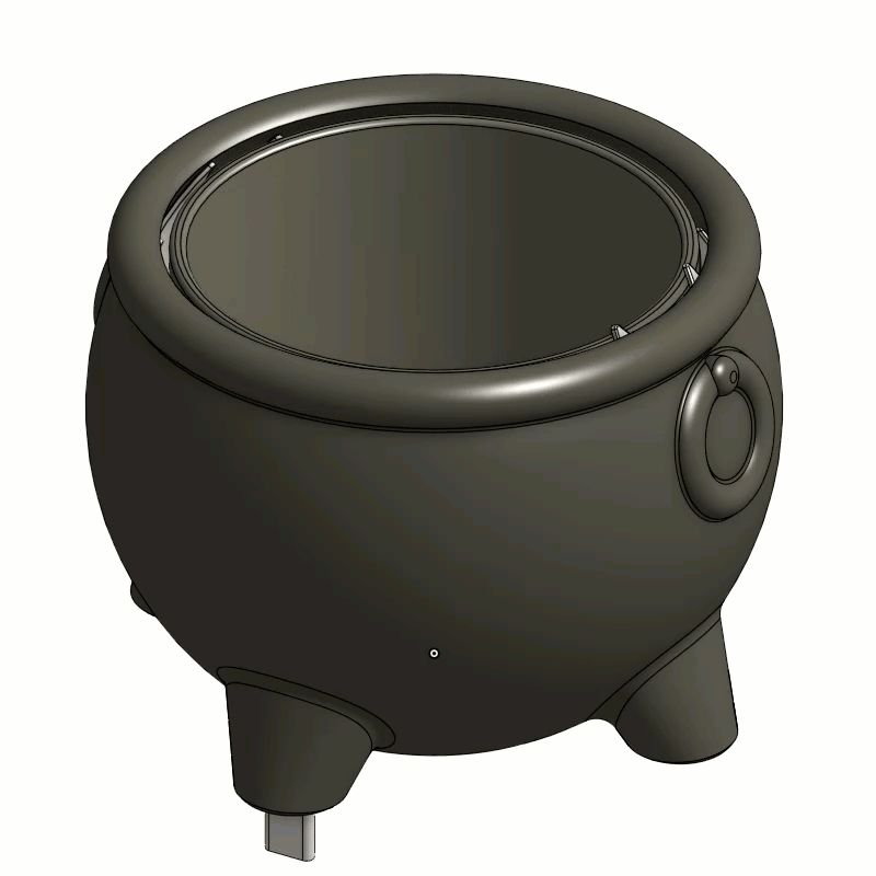 Isıran Cadı Kazanı - Etkileşimli 3D Baskı Şeker Kasesi Isıran Cadı Kazanı - Etkileşimli 3D Baskı Şeker Kasesi