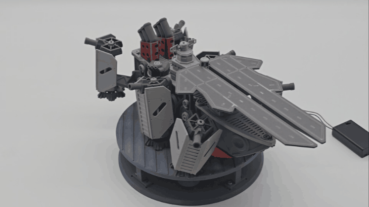 Motorlu Kara Savaş Gemisi 3D Baskı Maket - Hareketli Oyuncak