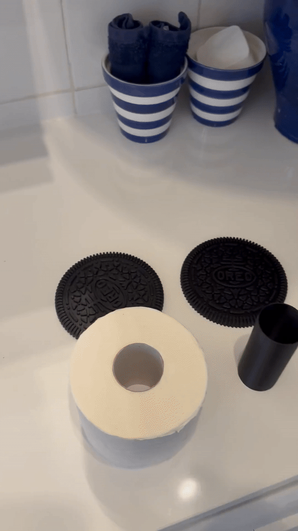 OREO Tuvalet Kağıdı ve Kağıt Havlu Tutucu - 3D Baskı Dekor