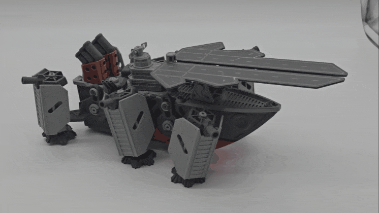 Motorlu Kara Savaş Gemisi 3D Baskı Maket - Hareketli Oyuncak