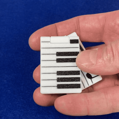 Piyano Tuşlu Müzik Fidget Oyuncak - 3D Baskı Stres Azaltıcı