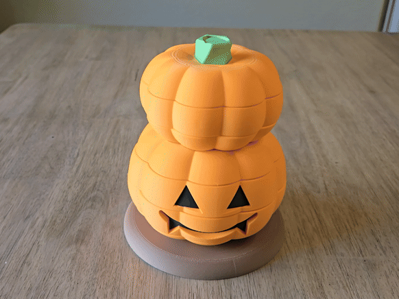 Dönen Yığılabilir Balkabağı Oyuncak - 3D Baskı Eğitici Oyun Dönen Yığılabilir Balkabağı Oyuncak - 3D Baskı Eğitici Oyun