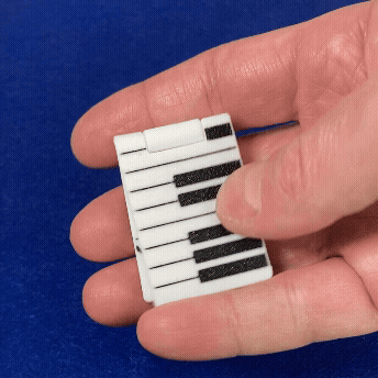 Piyano Tuşlu Müzik Fidget Oyuncak - 3D Baskı Stres Azaltıcı