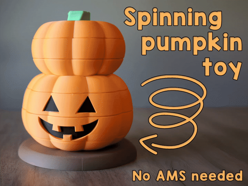 Dönen Yığılabilir Balkabağı Oyuncak - 3D Baskı Eğitici Oyun