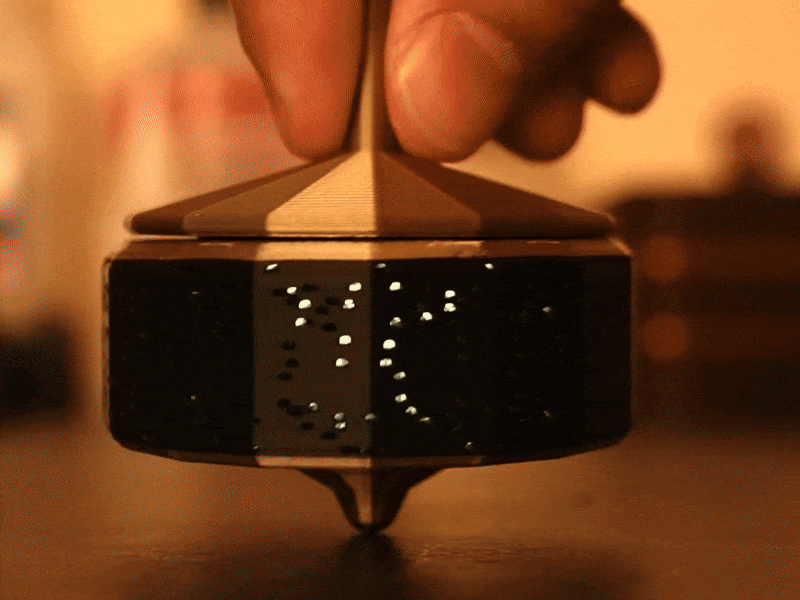 Özel Mesajlı 3D Baskı Gizemli Dönen Top - Zoetropic Şifre