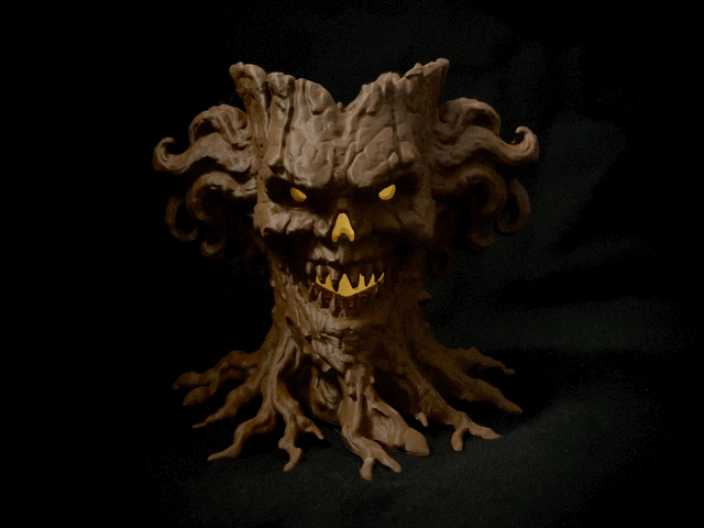 Halloween Işıklı Mini Balkabağı Küpe - 3D Baskı Dekorasyon