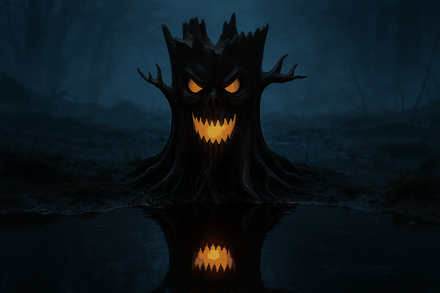 Halloween Işıklı Mini Balkabağı Küpe - 3D Baskı Dekorasyon