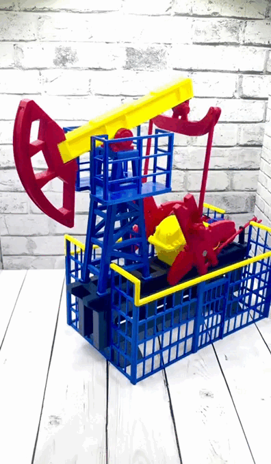 3D Baskı Petrol Pompalama Ünitesi - Eğitim ve Mühendislik Modeli