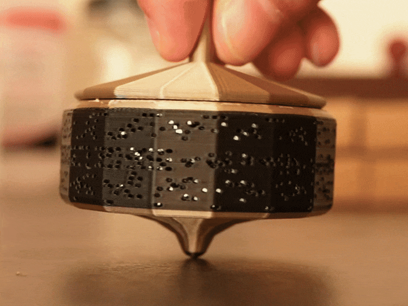 Özel Mesajlı 3D Baskı Gizemli Dönen Top - Zoetropic Şifre